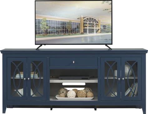 tahari navy blue tv console.